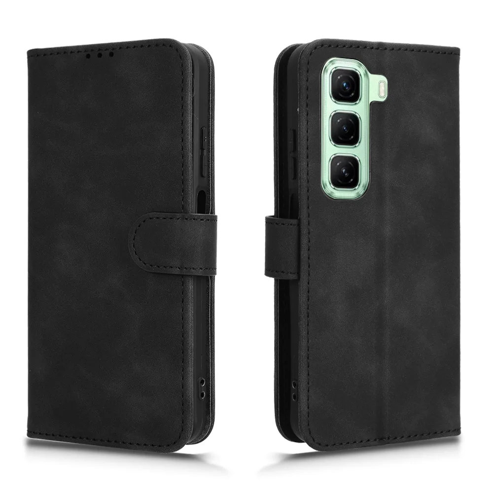 Magnetic tower buckle Many Card Slot Wallet protective cover For Infinix Hot 50 5G Fall prevention premium leather Phone Case