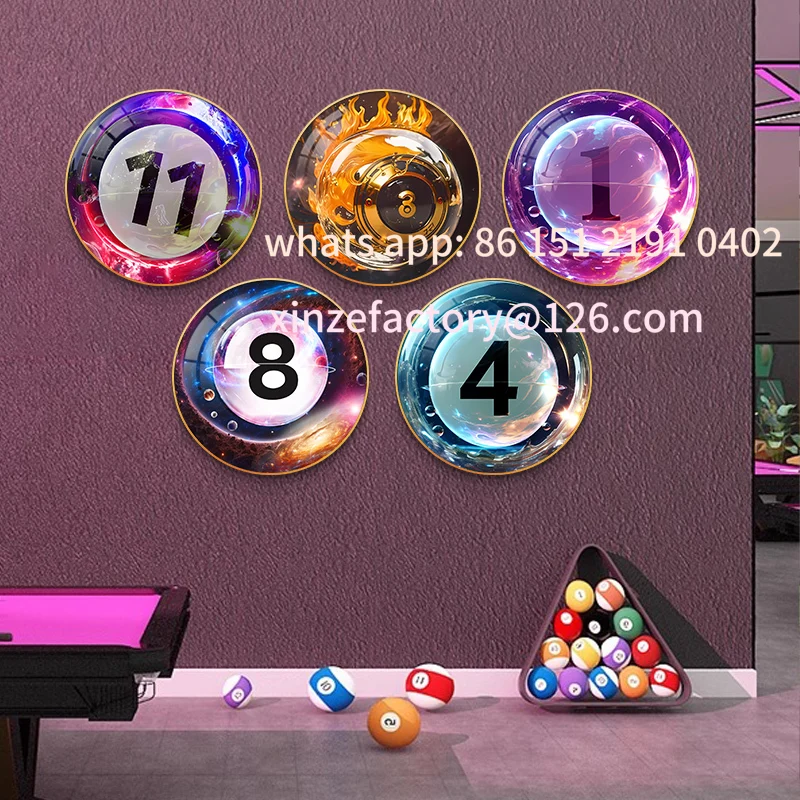 

Customizable Billiards hall decorative painting planet creative pattern billiard room science fiction wall decoration