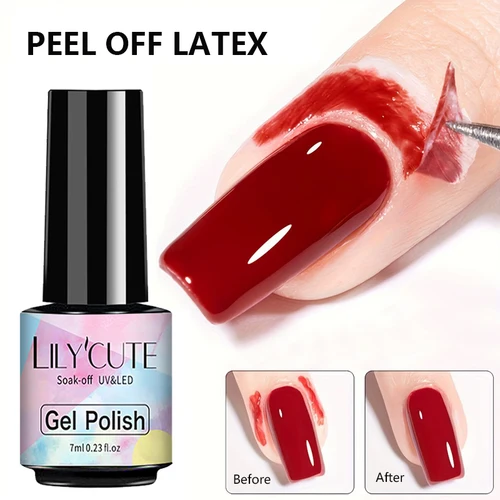 LILYCUTE Nail Art Peel Off cinta líquida de látex pegamento proteger esmalte de uñas barniz Anti-transbordamiento látex cuidado de la piel herramientas de uñas