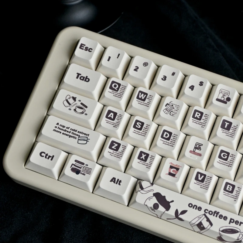 Platte Witte Thema Keycap Set 128 Toetsen Nieuwe Kersen Profiel Kleurstof-Sublimatie Sleutel Caps Aangepaste Mechanische Toetsenbord Accessoires Geschenken