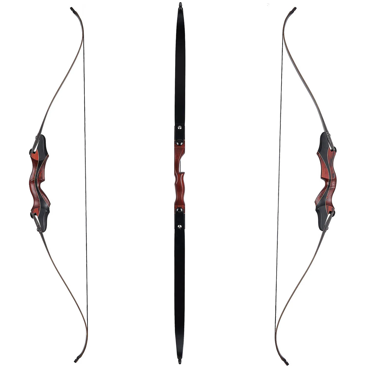 58inch Universal Standard ILF Limb Wooden Riser Recurve Bow 30-50LB Right Handed