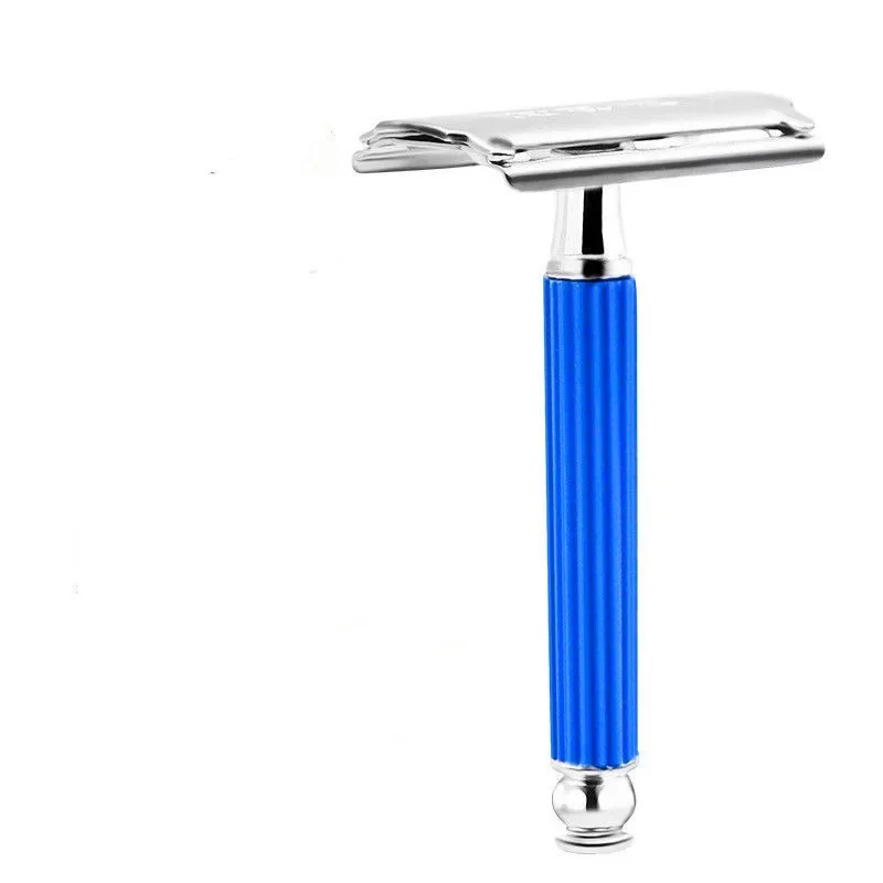 Old-fashioned Metal Razor Holder Double-sided Blade Razor Sharpener Classic Angel Aluminum Box Security Manual