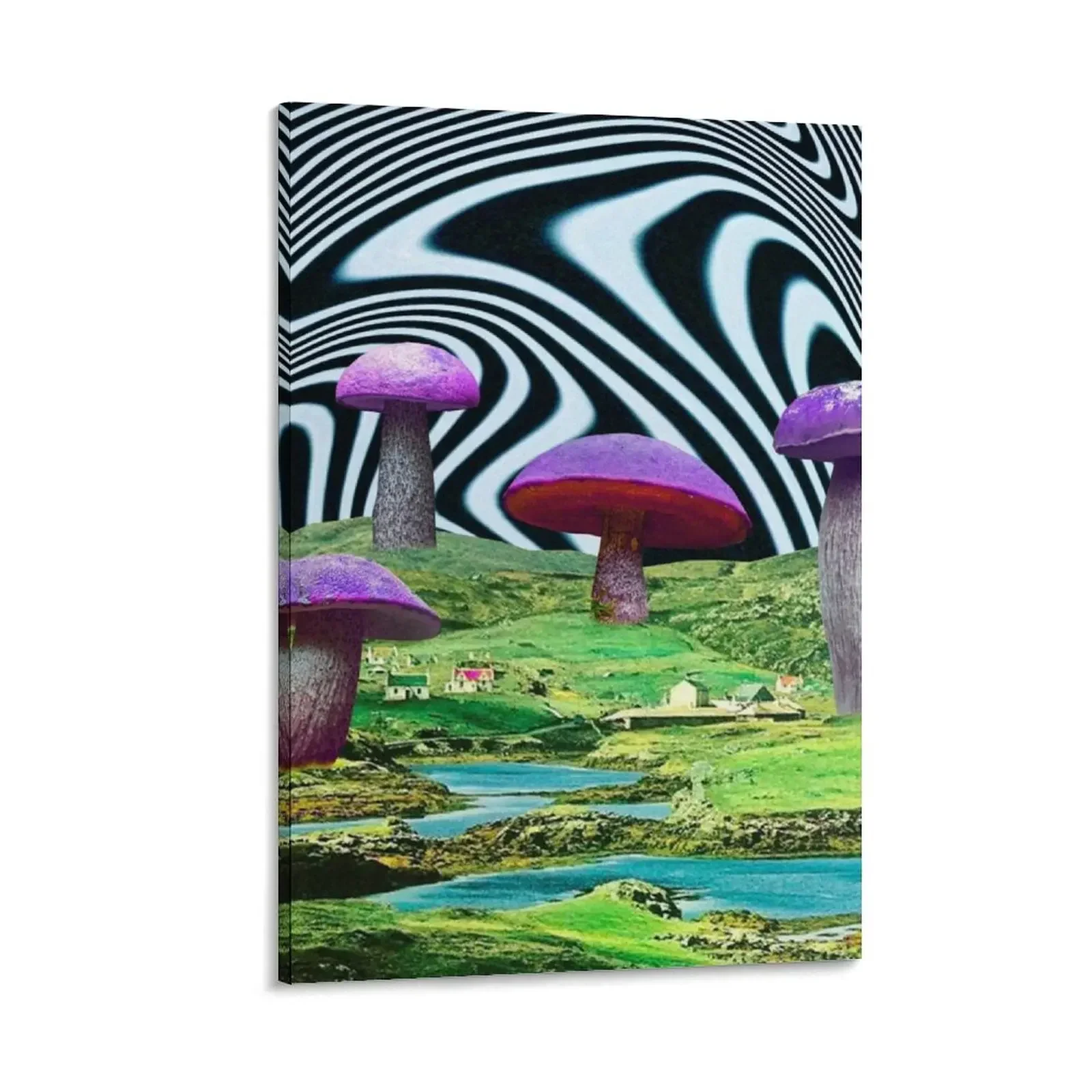 

Mushroom village Canvas Painting Luxury living room decoration Paintings on the wall living room decoration