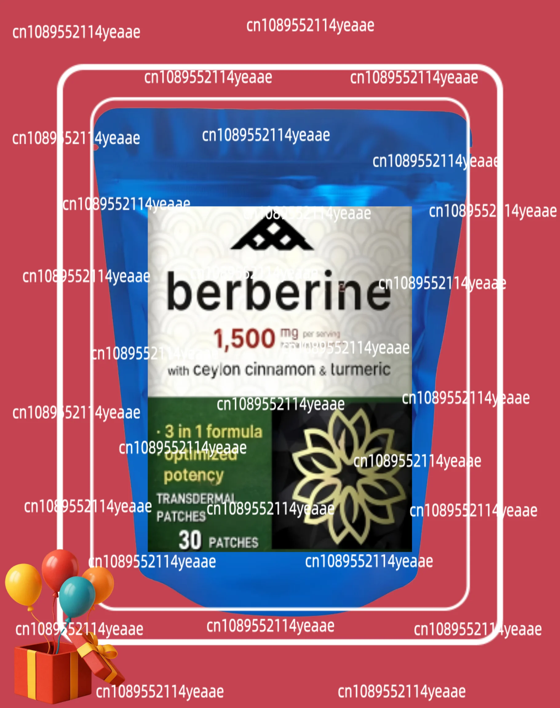 30 Patches Berberine Transdermal Patches With Ceylon Cinnamon,turmeric Support Immune System