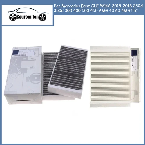 Filtro de aire acondicionado para Mercedes Benz GLE W166 2015-2018 250d 350d 300 400 500 450 AMG 43 63 4matic 1668300318 1668300218