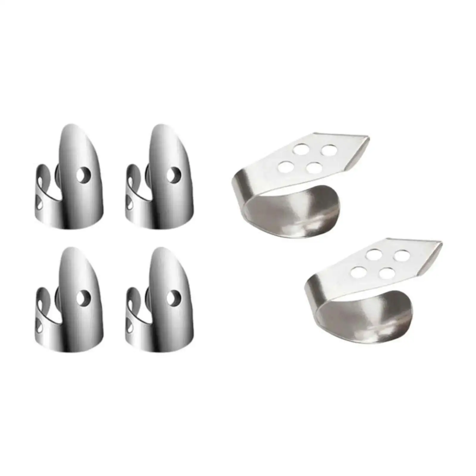 Metal Ergonomic Finger Plectrums Guitar Picks Set for Boosting Precision on Acoustic Electric Guitar Stage