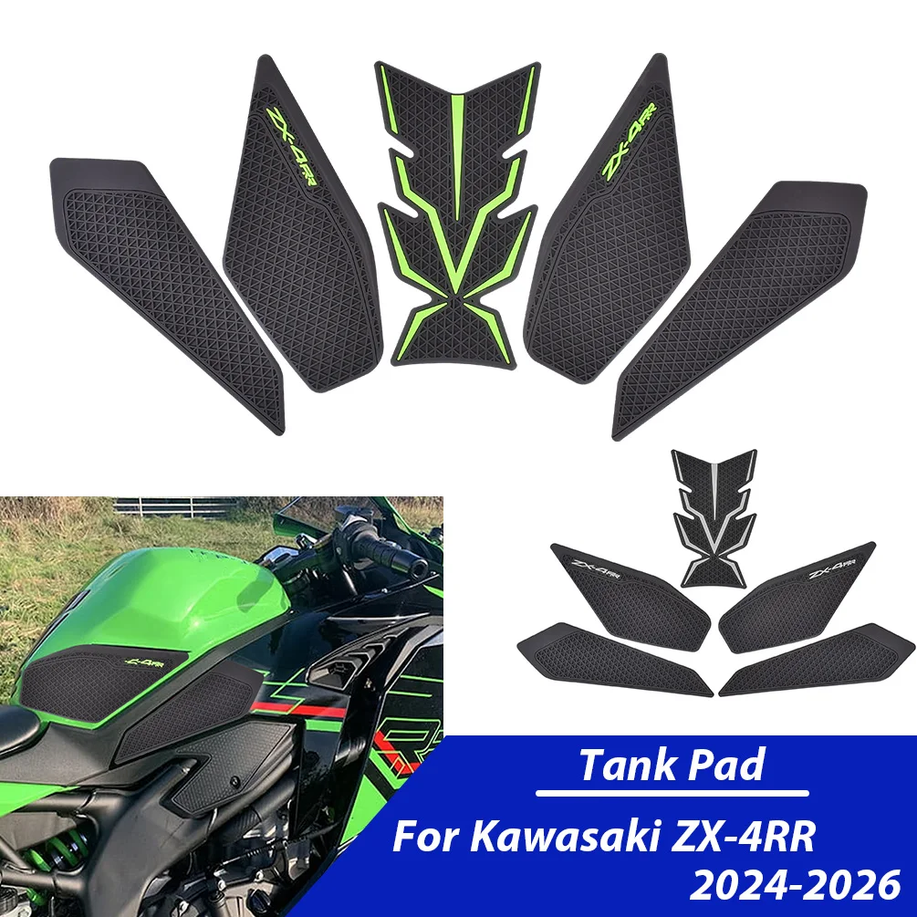 

Motorcycle Fuel Tank Protection Pad Thick Non-slip Fuel Tank Gasket Sticker Compatible with For Kawasaki ZX-4RR ZX4RR 2024-2026