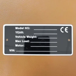 Aluminum Model NO Vehicle Weight Plates Plant VIN Motor Chassis Caravan RV Camper Parts