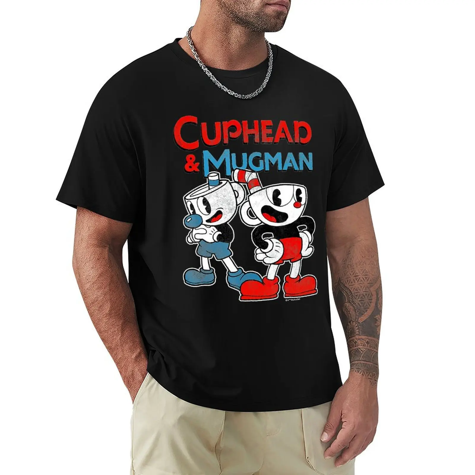 Cuphead & Mugman Dynamic Duo T-Shirt cotton t shirt pack T-Shirt