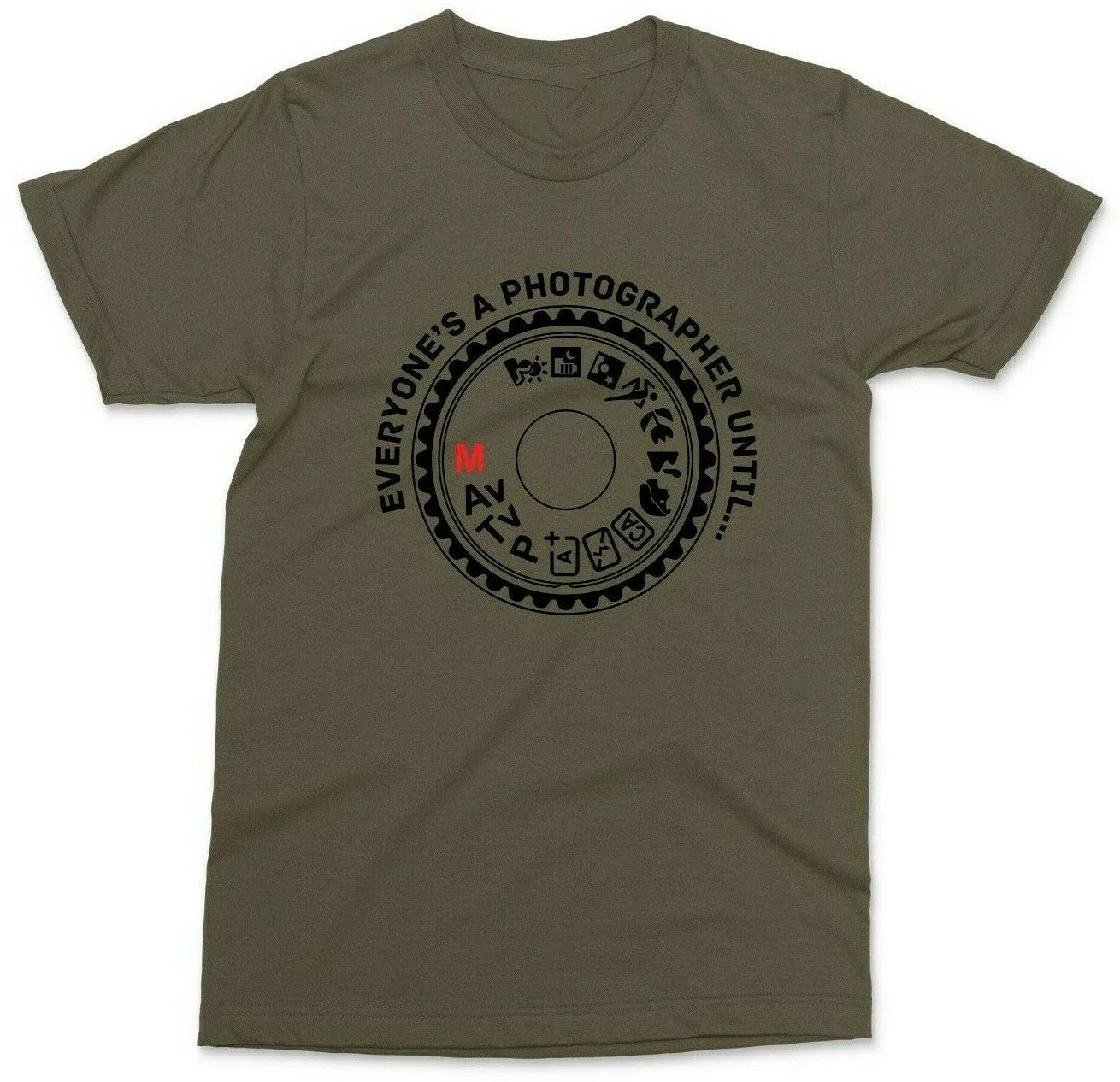 Camera Manual Mode Photography Funny Photographer Gift T-Shirt 100% Cotton O-Neck Short Sleeve Summer Casual Mens T-shirt