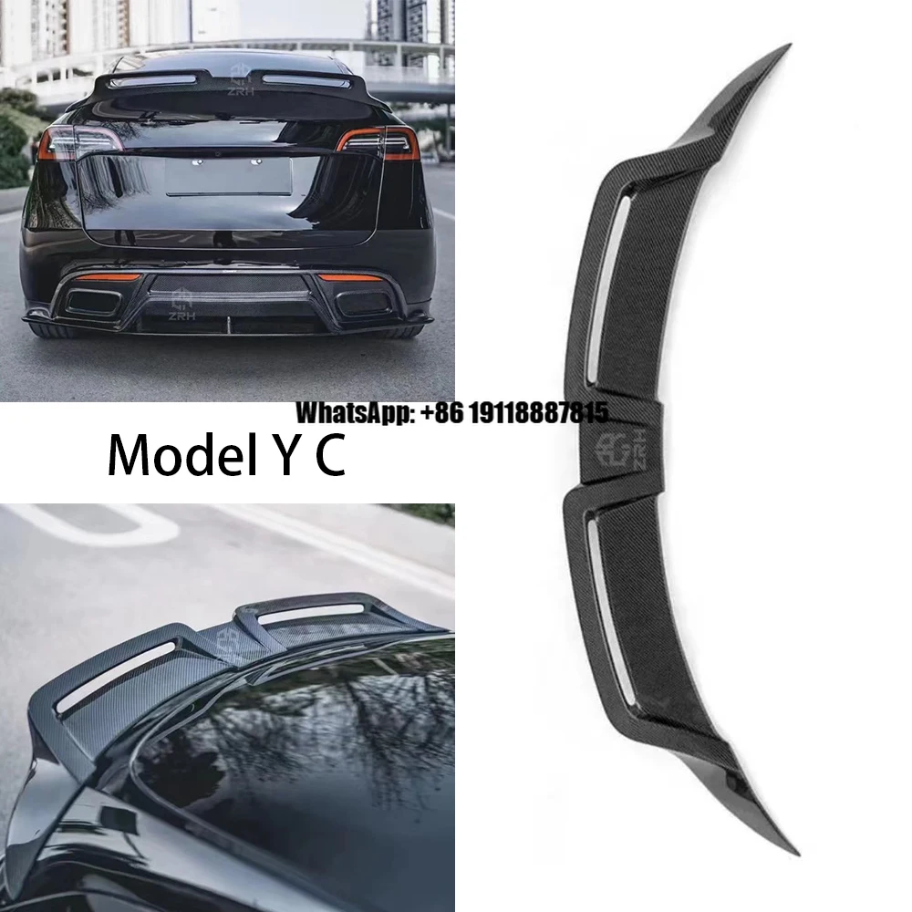 

For Tesla Model Y C Style Carbon Fiber Spoiler 2018-2024