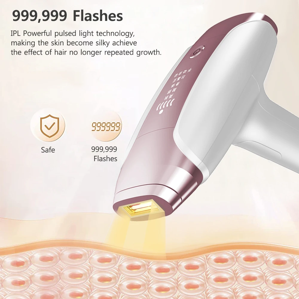 IPL Laser Epilator Hair Remover Device For Women Armpit Legs Bikini Body Hair Depilator Painless Laser Hair Removal 999999 Flash