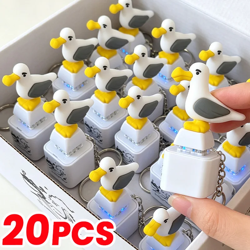 1-20pcs-mini-funny-creative-mini-seagull-keycap-keychain-decompression-cute-bird-seagull-button-sound-keyring-for-women-men-gift