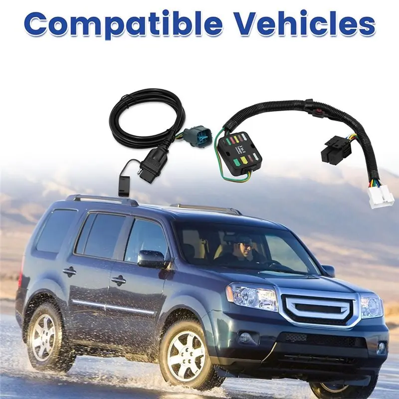 

A96E-Towing Hitch 4-Pin Trailer Wiring Harness 56170 For Honda Pilot 2012-2015 Harness Kit