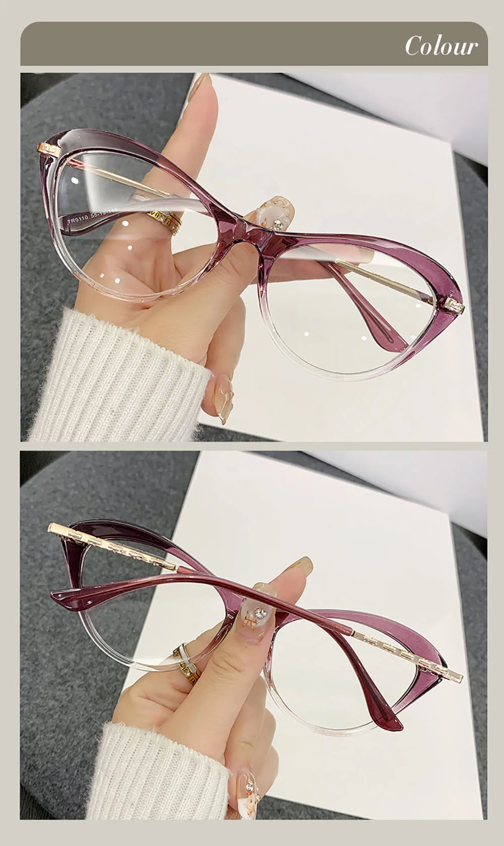 

Blue Light Blocking Glasses Versatile Cat Eye Glasses Fashion Computer Glasses Personalized Unisex Eyeglasses For Fashion Outfit