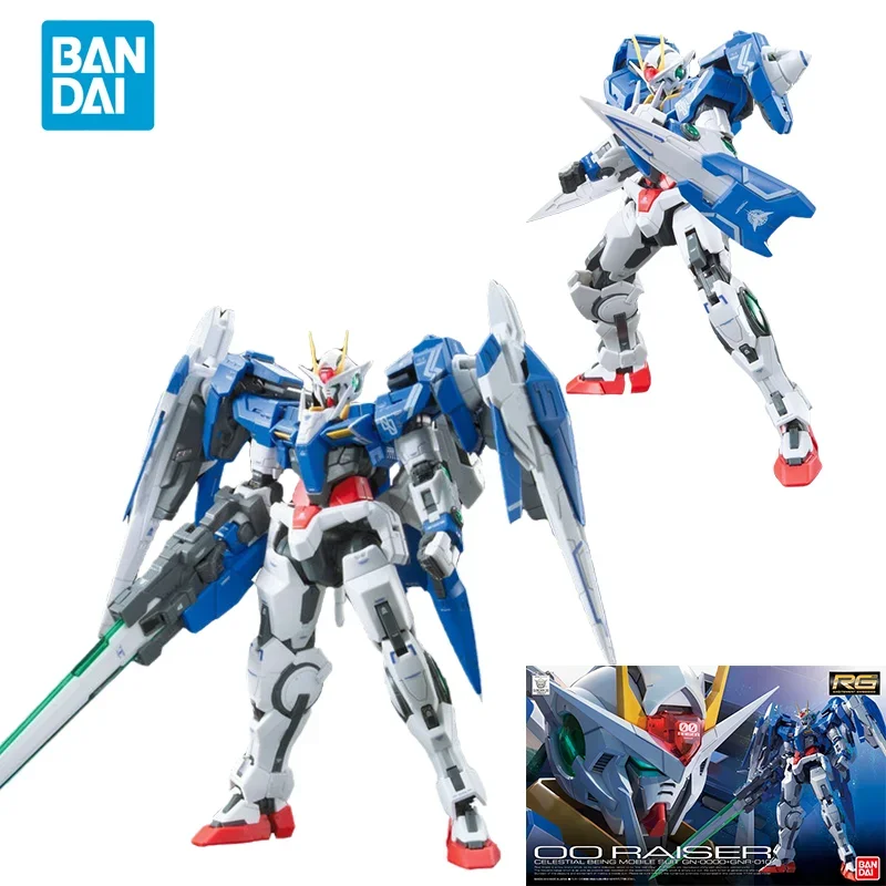 Spot Direct Delivery Bandai Original Anime Collectible GUNDAM Model RG 1/144 00 RAISER Action Figure Assembly Toys For Children