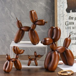Nordic Resin Balloon Dog Abstract Ornament Creative Sculpture Study Room Statue Home Office Accessories Festival Decoration