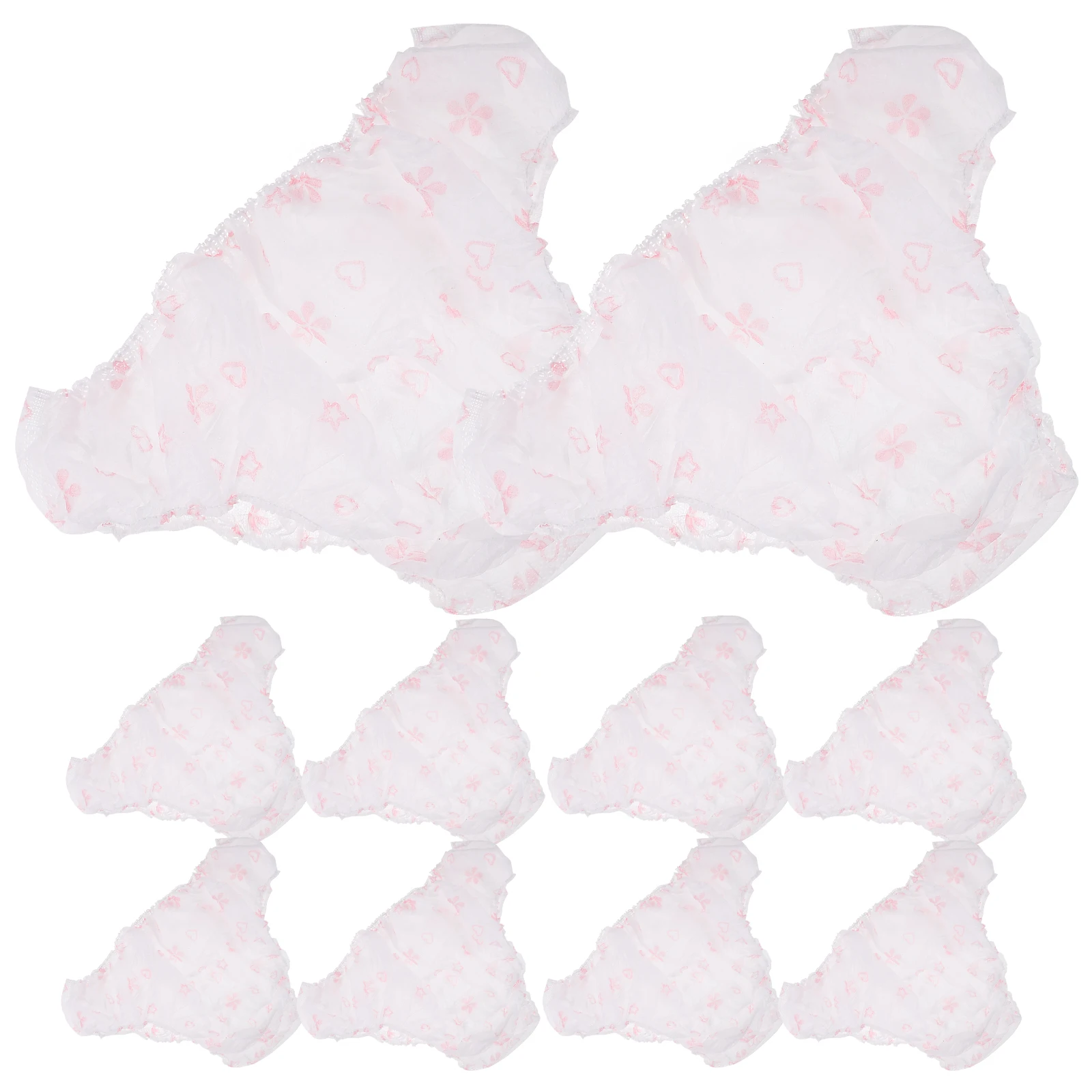 

25 Pcs Disposable Non-woven Briefs Women Underwear Pink Spa Sauna Elastic Comfortable Panties for Travel Postpartum