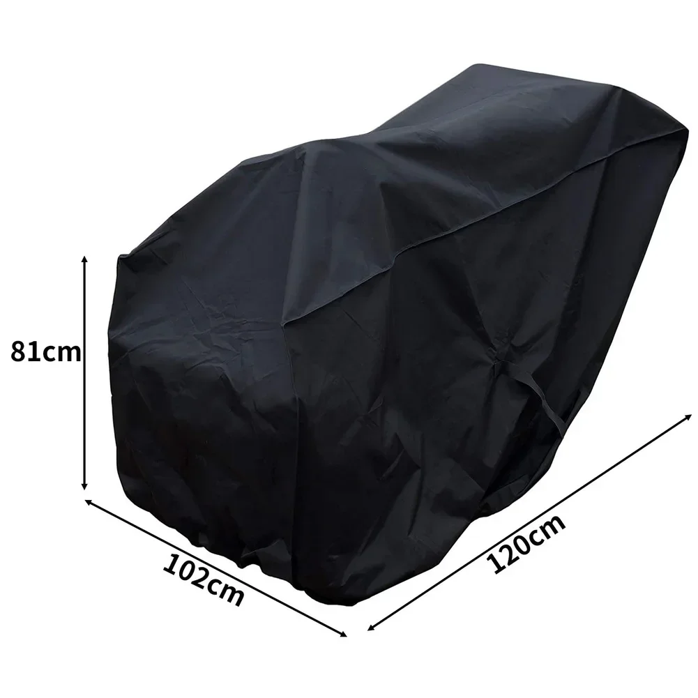 Waterproof Heavy Duty Snow Thrower Cover Oxford Fabric for 20 28 Inch Snow Blowers Wind Resistant 120x102x81cm Black