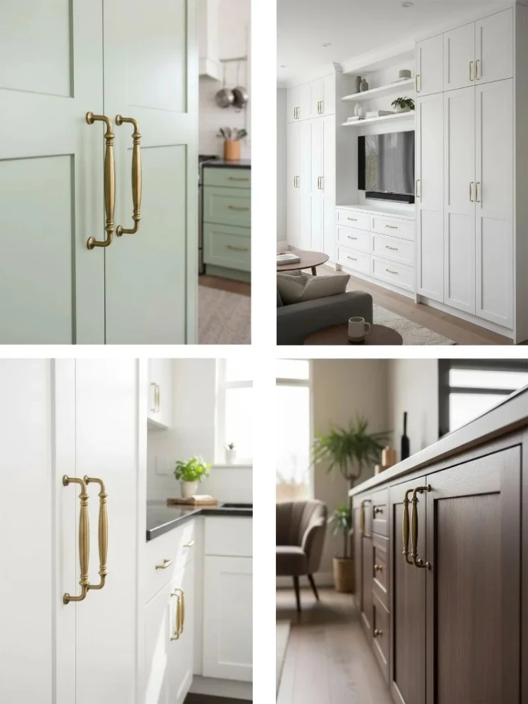 

Solid Luxury Antique Bronze Pulls Long Pull Drawer Hardware Handle Brass Cabinet Knobs Furniture Wardrobe Kitchen Door Handles