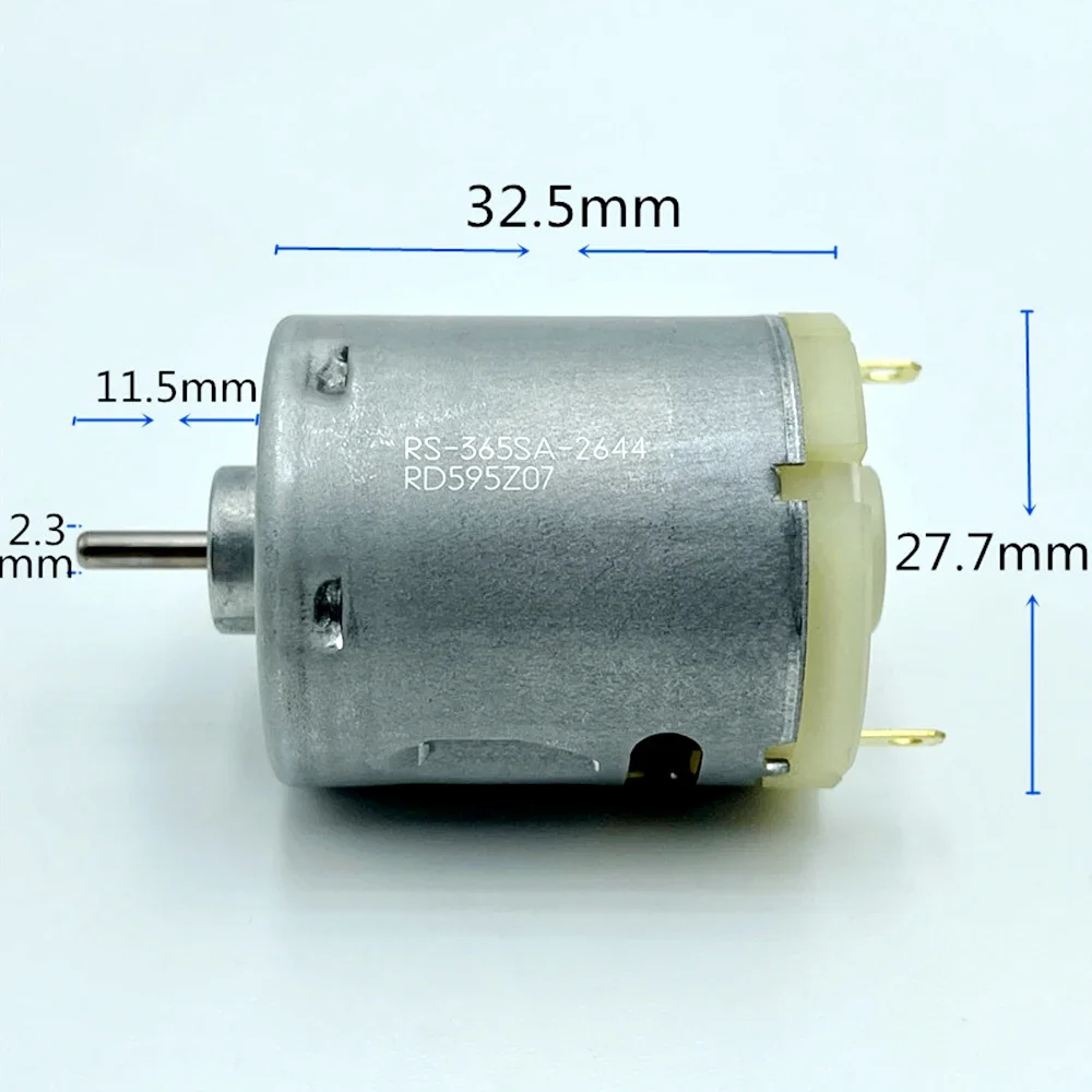 MABUCHI RS-365SA-2644 Carbon Brush DC Motor DC 6V~24V 5700RPM-19400RPM High Speed Engine for Heat Gun Hair Drier Long Life