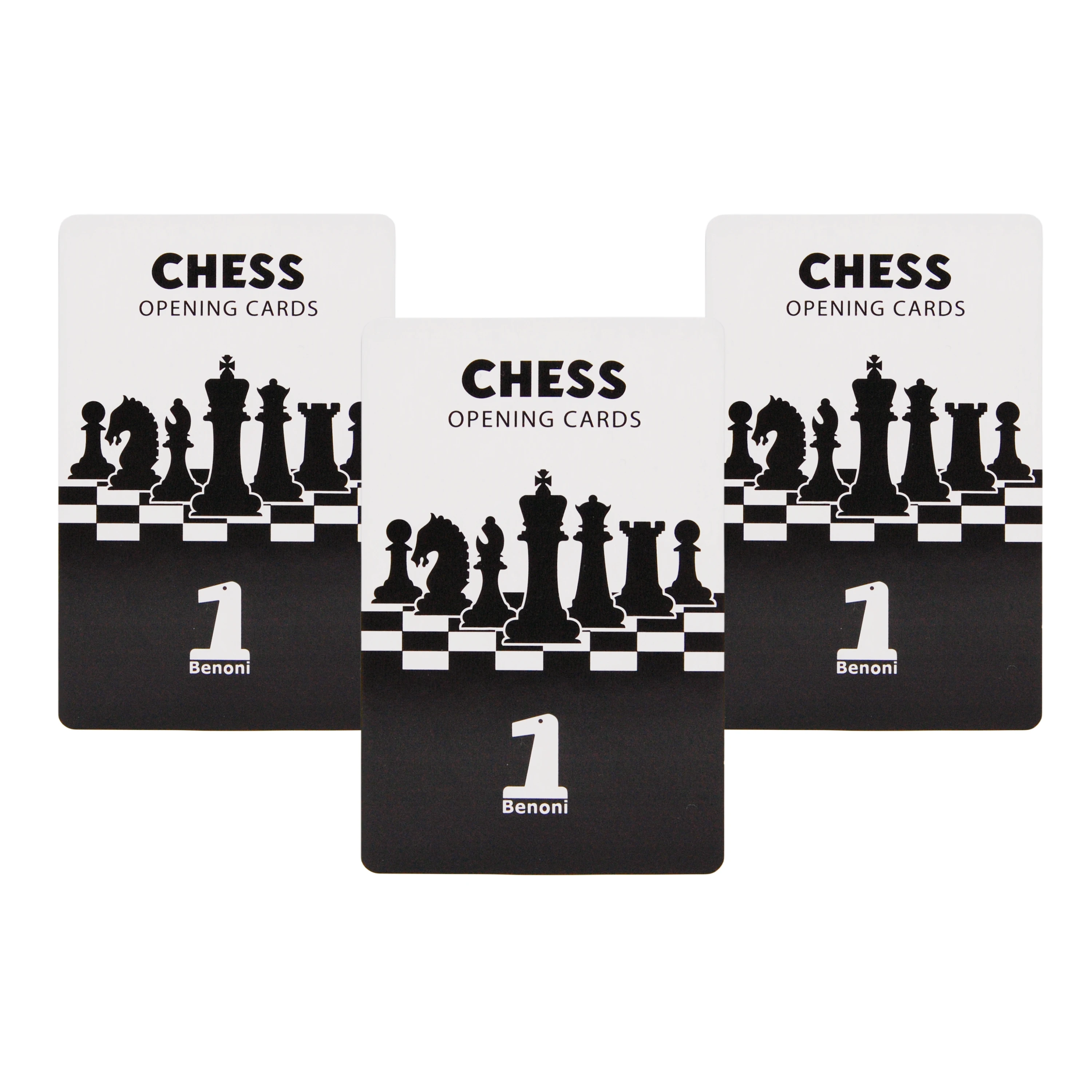 Benoni Chess Opening Cards – Bestes Geschenk für Schachliebhaber, um Schachstrategie, Taktik, Eröffnungsbewegungen zu studieren – ajedrez