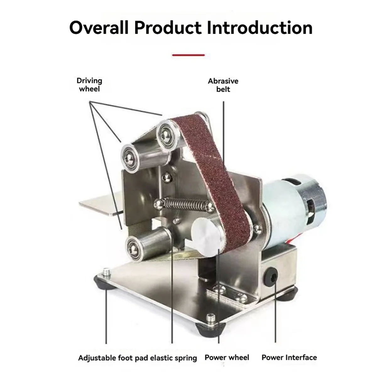 

2025+ Mini Belt Grinding Machine Tool with Sanding Belt Sharpening Grinding Electric Sander Diy Polisher Machine US Plug