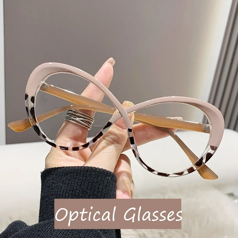 

New Style Optical Spectacle Glasses Men Women Fashion Cat Eye Eyeglasses Luxury Blue Light Blocking Computer Eyewear for Ladies