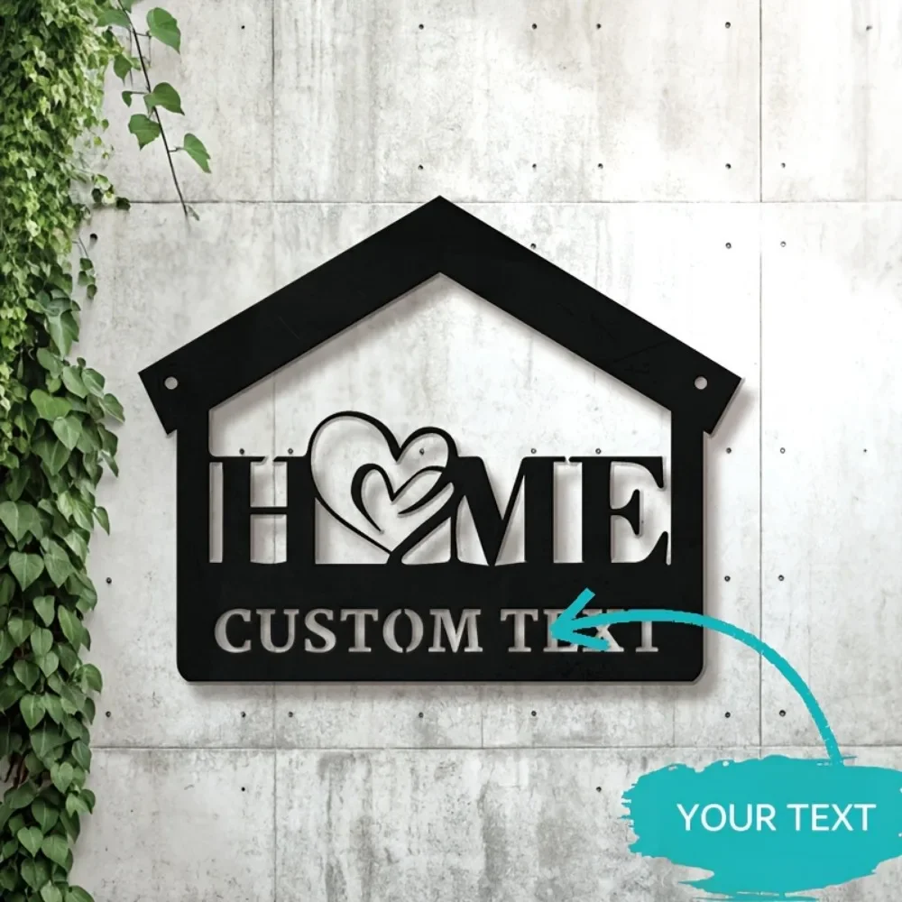 1PC Custom Personalized Metal Wall Plaque with Custom Quote Pet Name for Cozy Cottage Indoor Outdoor Decor Ideal Gift for Pet Lo