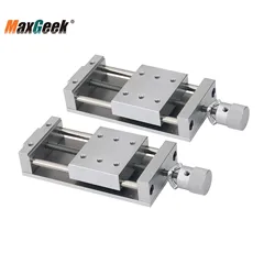 Maxgeek Precision Cross Mini Manual Sliding Table Linear Rail X/Y Axis Platform + B Clamp for Digital Control CNC Processing
