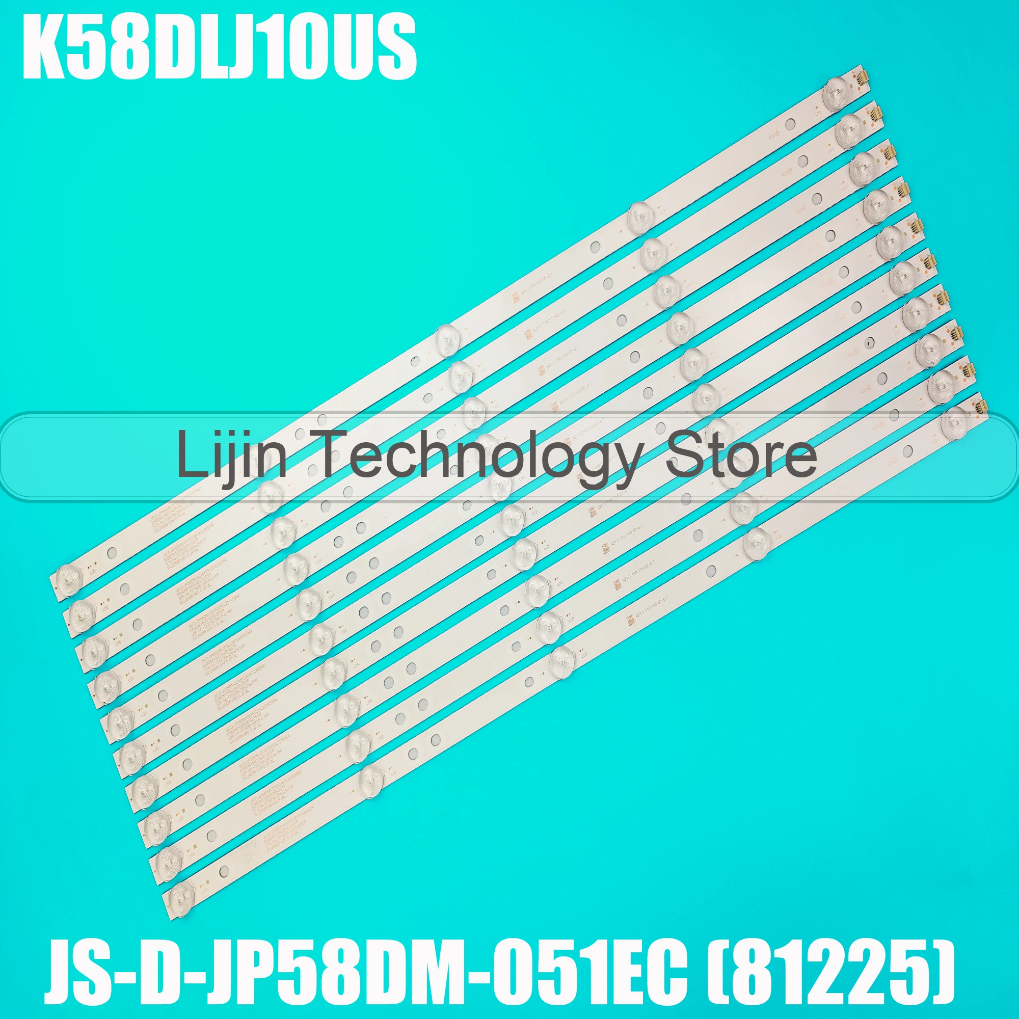 LED Backlight strip for E58DM1200 CELED58419B7 TVLED584K01 K58DLJ10US K58DLJ10VS JS-D-JP58DM-051EC(81225) E58DM1000/3030-5S1P