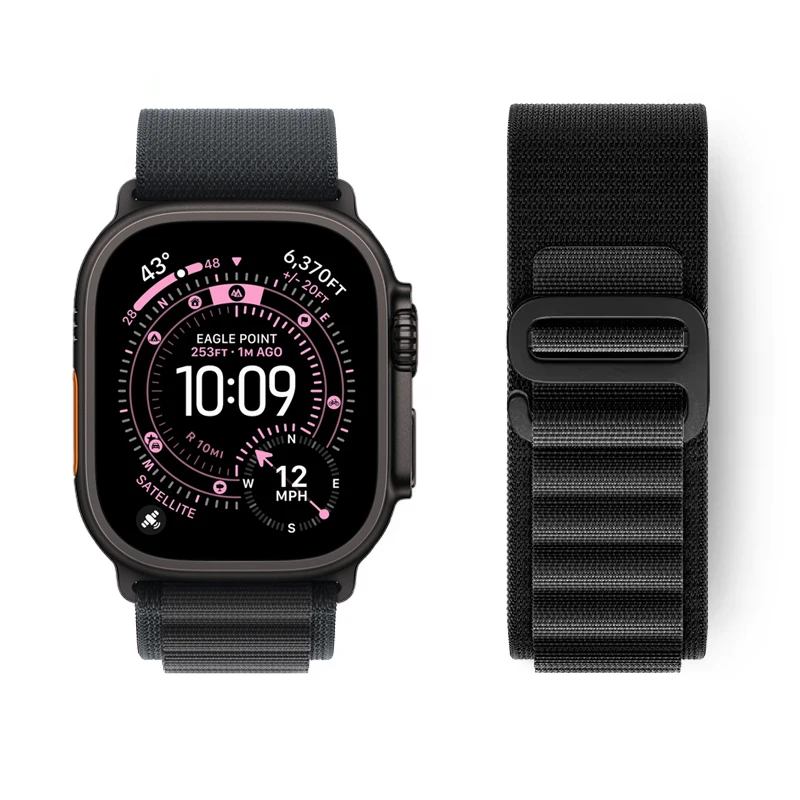 Alpine Loop für Apple Watch Armband Ultra 3 4 49mm Serie 10 9 SE3 46mm 42mm 40-44mm 45mm 41mm G-Haken Sportarmband Correas iWatch 11