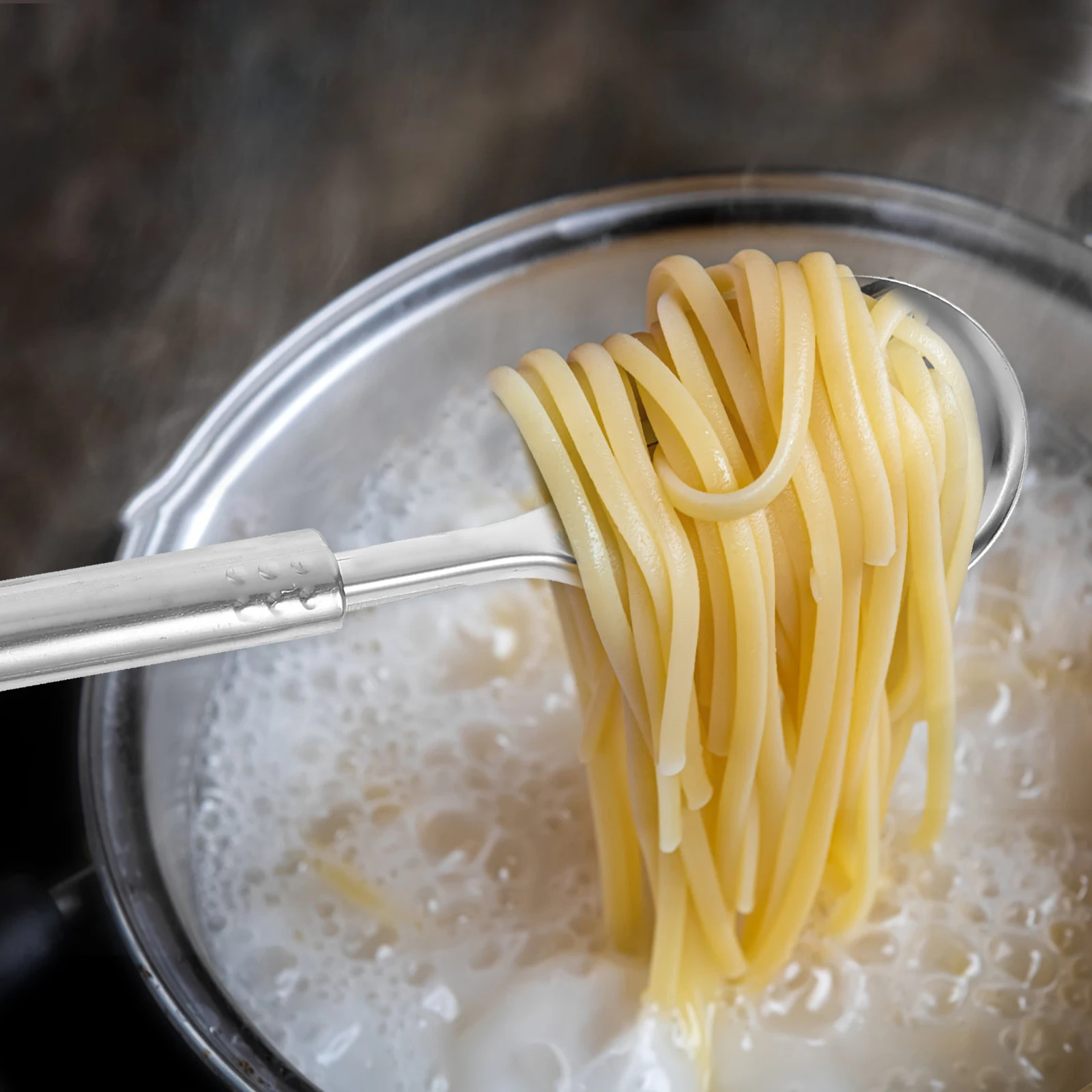 

6pcs Stainless Steel Kitchen Utensils Set Spoon Ladle Spatula Turner Pasta Rice Shovel Colander Quality Space Saving