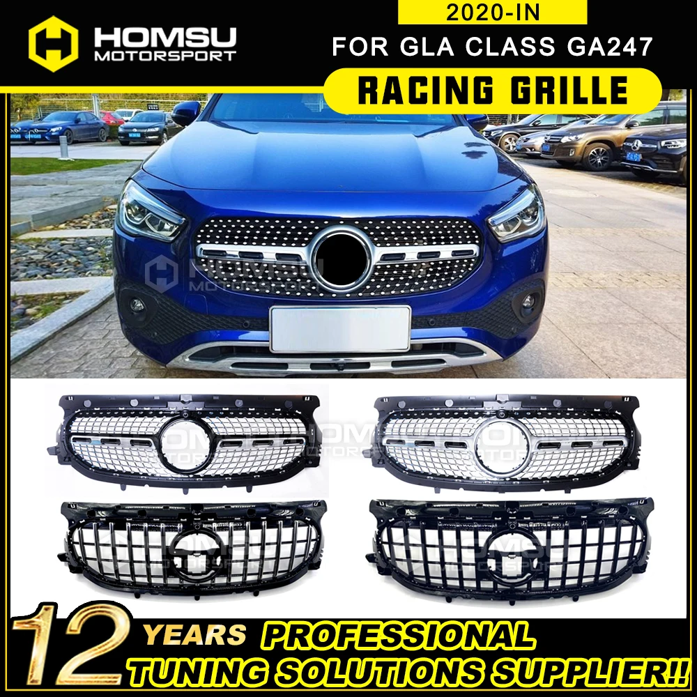 Year 2020+ Front Bumper Grille For merced GLA Class Common Model H247 Gt Grille Not for sport version model For X247 GT grillle