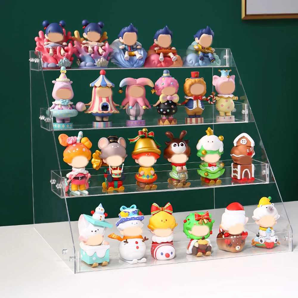 

Transparent Acrylic Riser Display Storage Rack for Perfume Doll Drink Table Organizer Makeup Storage Shelves Organization Rack