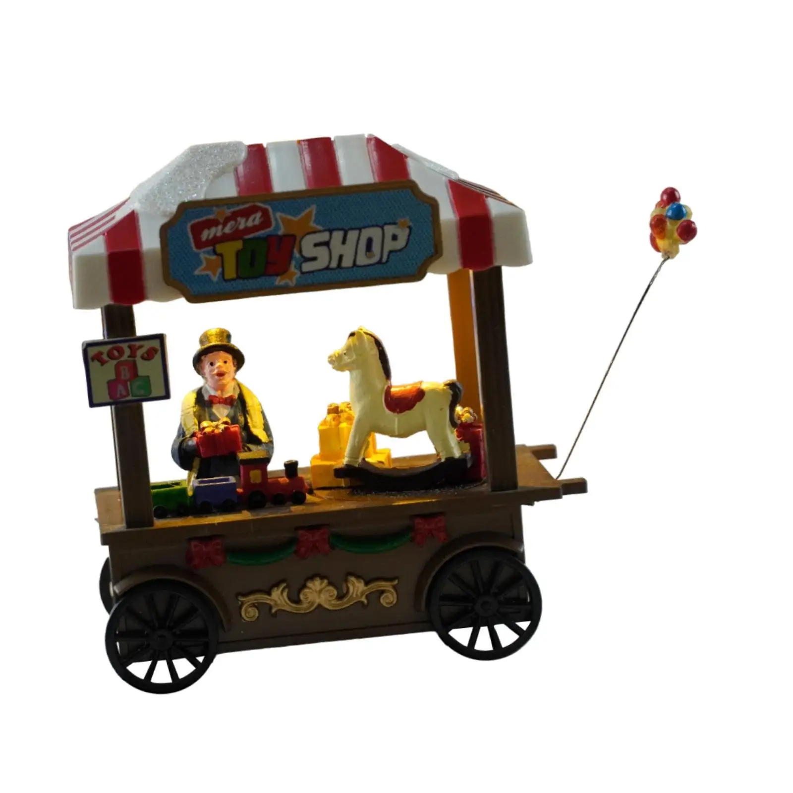 مشهد عيد الميلاد مشهد بيت الثلج الديكور متوهجة مصغرة الراتنج زخرفة لعبة متجر