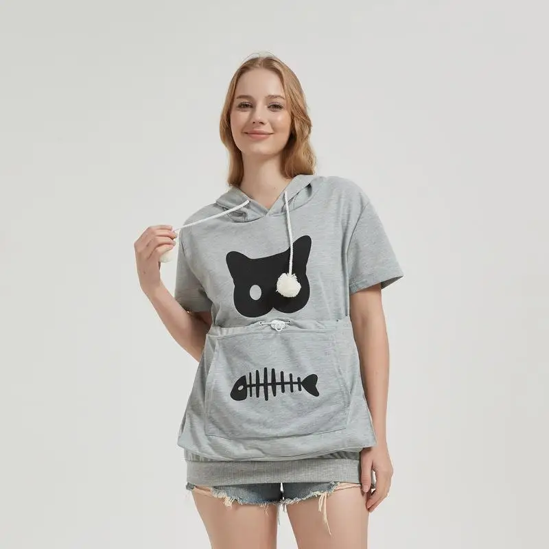 

Новая летняя свободная толстовка Aphic с принтом, ультратонкая, из полиэфирного волокна, с коротким рукавом, для женщин