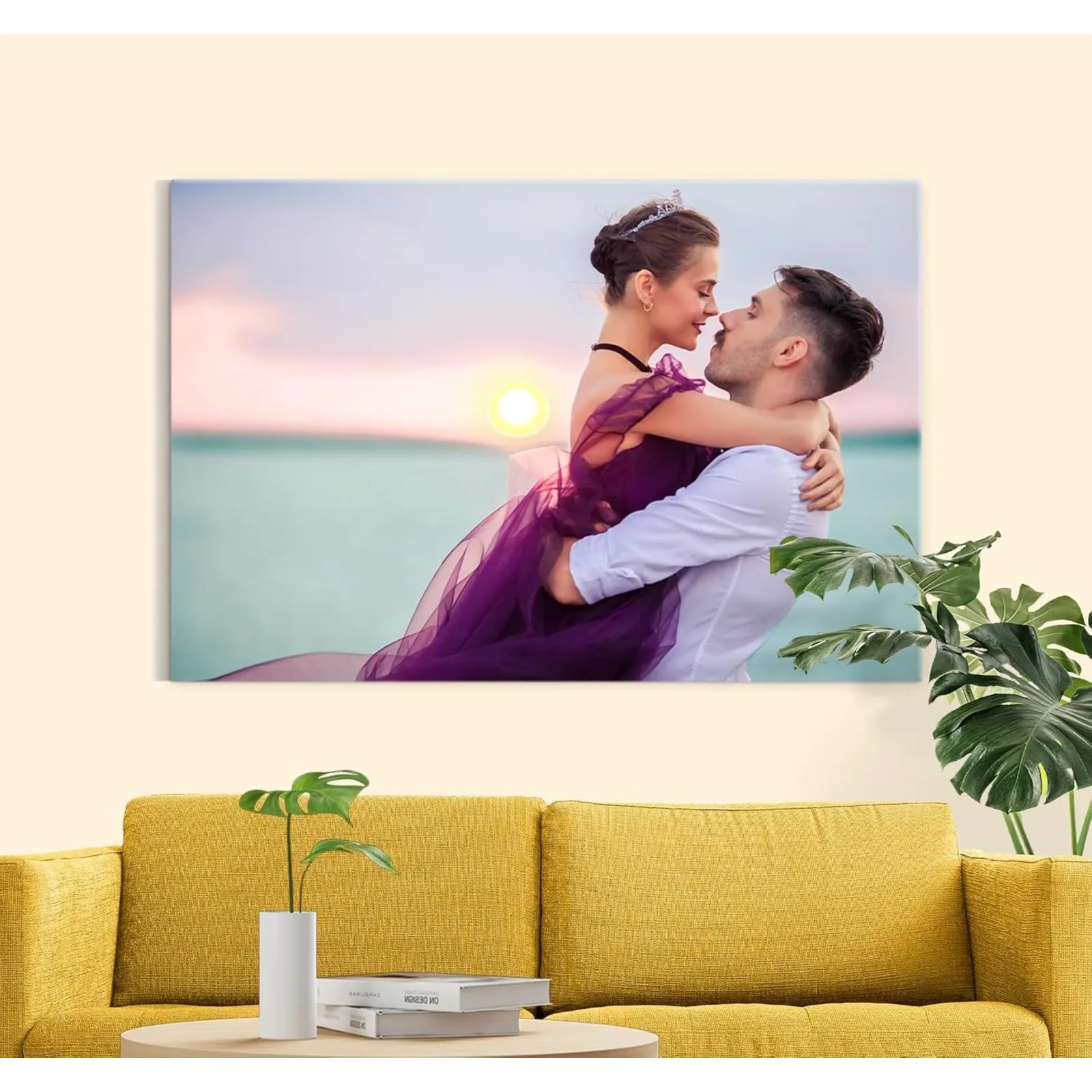 Dog Cat Pet Memorial Custom Photo Thickened Frameless Canvas Wall Art Decor