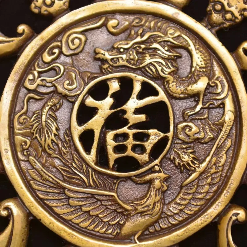Copper Five Blessings Chinese Knot with the Character 
