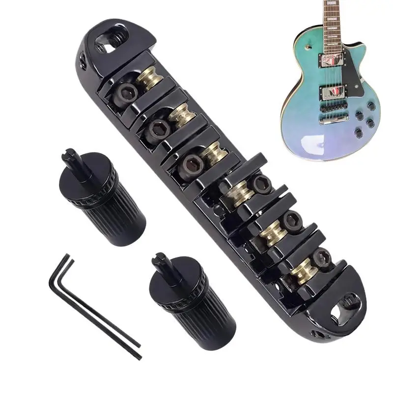 Guitar Tune Bridge Stringed Instruments Tune Bridge Electric Guitar Replacement Includes 2 Wrenches For Beginners Women Men