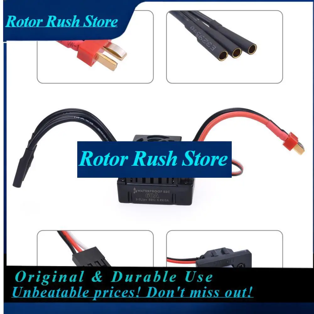 RoRuSSurpass Hobby Waterproof 3650 2300KV 3100KV 3900KV Brushless Motor With 60A ESC W/ Program Card Combo For 1/10 RC Car Truc