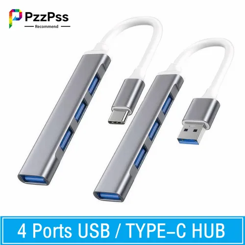 Concentrador de red USB tipo C 3,0, adaptador divisor multiusb de 4 puertos OTG para HUAWEI, Xiaomi, Macbook Pro, 13, 15, Air Pro, PC, accesorios de computadora