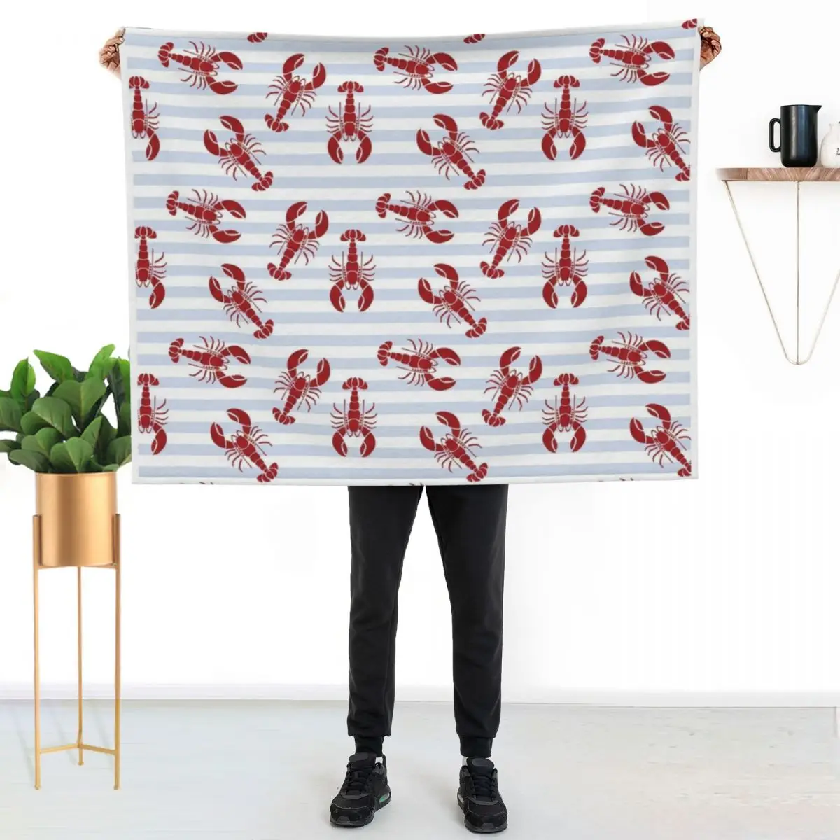 

Lobster Throw Blanket Flannel Fleece Soft Warm Throw Blanket