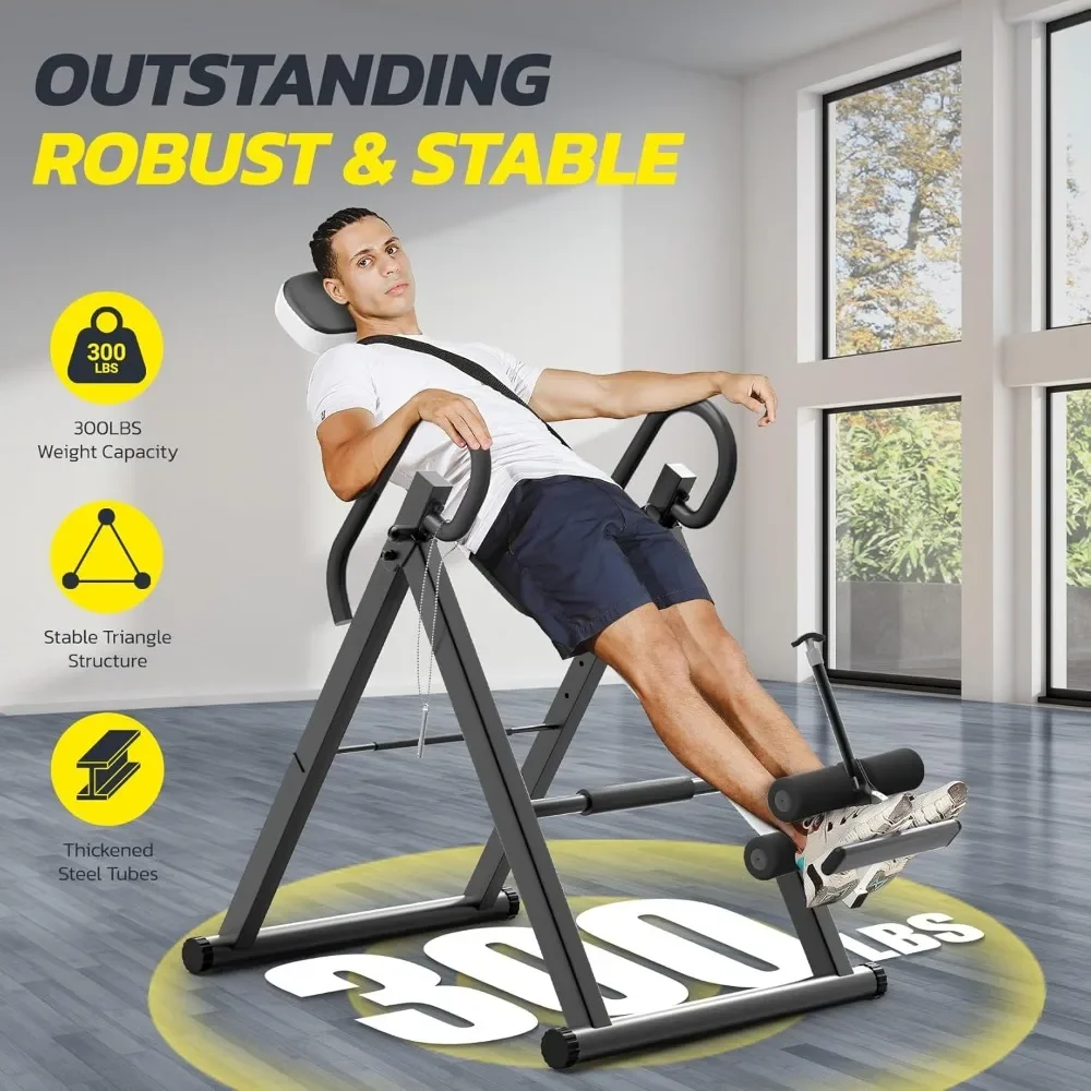 طاولة انعكاس شديدة التحمل من YOLEO Gravity مع مسند للرأس وآلة نقالة الظهر بحزام واقٍ قابل للتعديل لتخفيف الآلام