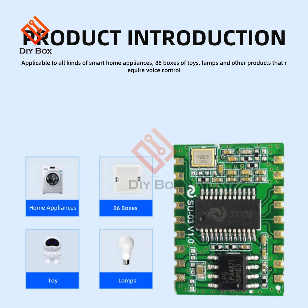 SU-03T SU-61T AI modulo di riconoscimento vocale intelligente controllo vocale Offline modulo di controllo vocale Chip di riconoscimento vocale