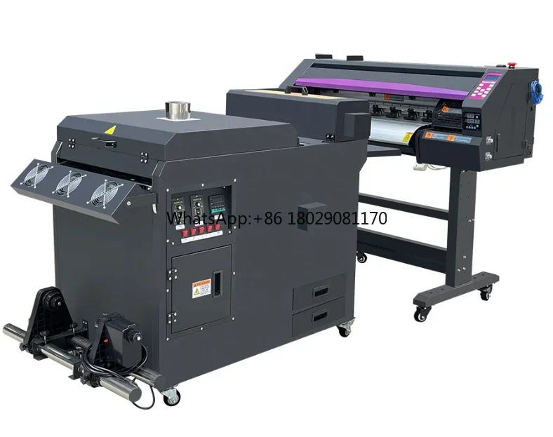 Hot sale large format DTF printer 24inch width  dual head  xp600 with glue shaker for T shirt printing