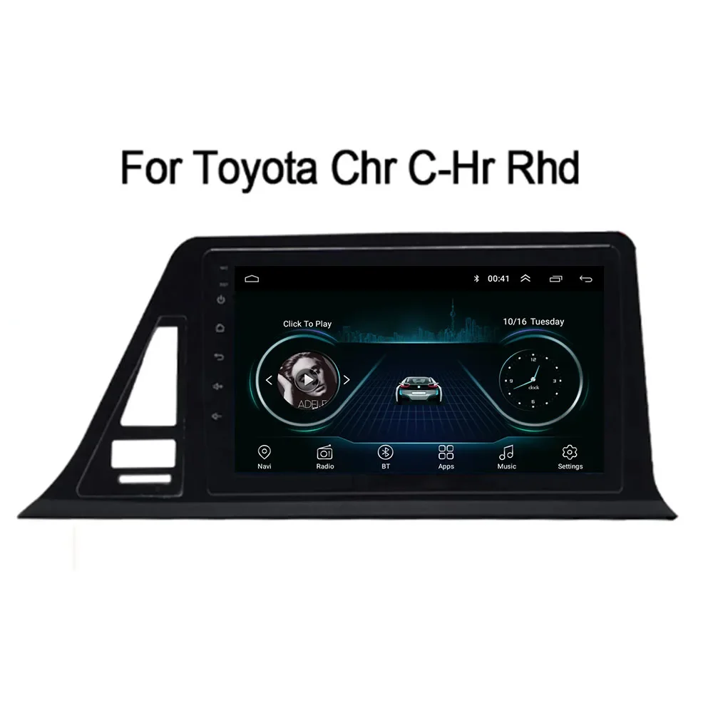 2 Din Android 13 Autoradio Dvd Gps Multimedia Videospeler 5G Wifi Camera Dsp Carplay Voor Toyota Chr C-HR Rhd 2016-2030