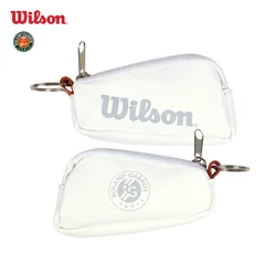 Wilson 2024 ROLAND GARROS KEY CHAIN BAG ฝรั่งเศสเปิดสีส้มสีขาวมือถือมินิเทนนิส Key Pack RG