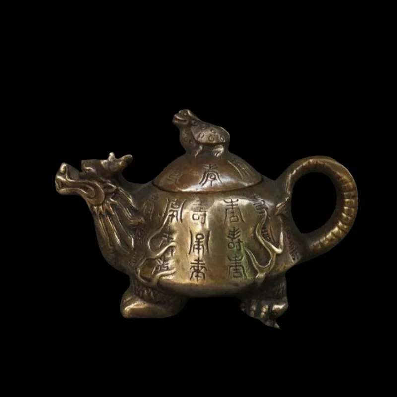 , long-life , antique-style ornaments, brass dragon turtle decorations for home and office