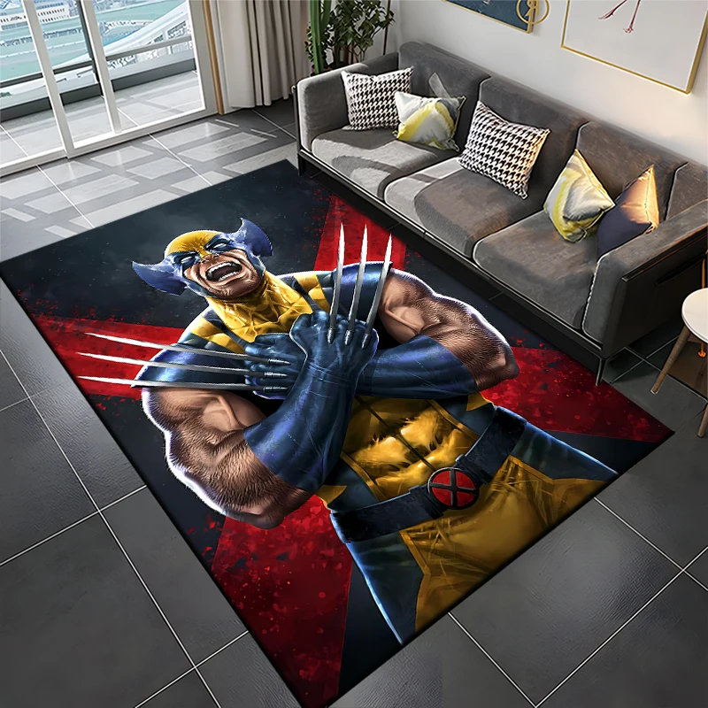 Marvel X-Men Wolverine Pattern tappeto per soggiorno tappeto tappetino da bagno zerbino creativo tappetino da camera da letto decorazioni per la casa